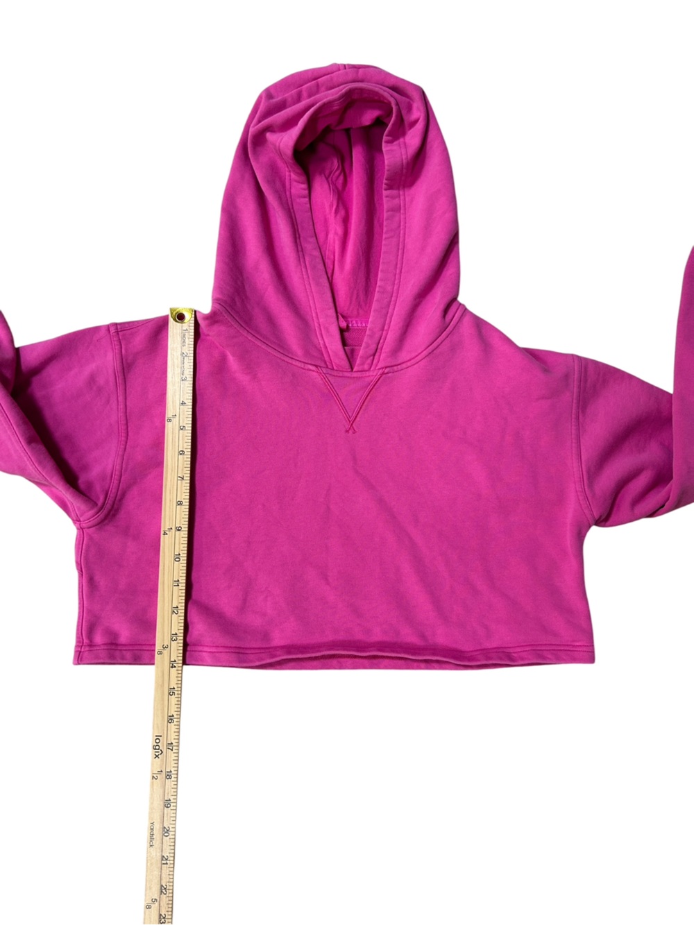 Lululemon All Yours Cropped Hoodie Sonic Pink Size 8 W3DTNS - Picture 8 of 8